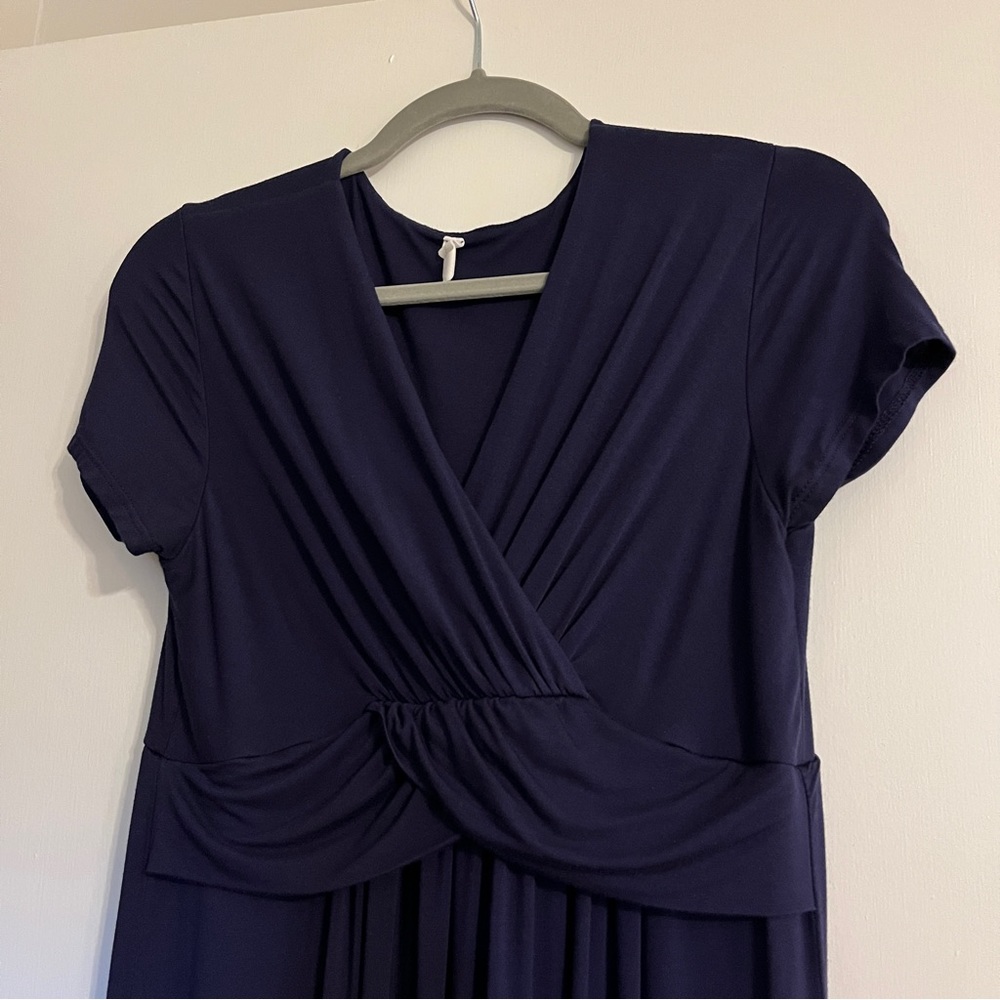 Pinkblush Navy Blue Maternity Maxi Dress